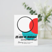 Moderne romantische Überraschung 25. Hochzeitstag Einladung (Stehend Vorderseite)