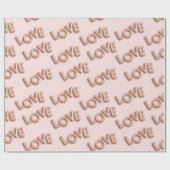 Moderne romantische Valentinstag-LIEBE Rosa Geschenkpapier (Flach)