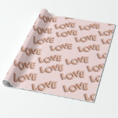 Moderne romantische Valentinstag-LIEBE Rosa Geschenkpapier (Ungerollt)