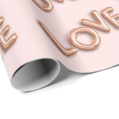 Moderne romantische Valentinstag-LIEBE Rosa Geschenkpapier (Rolleneckpunkt)