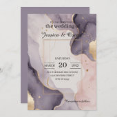 Moderne romantische Wasserfarbenwelt Blush Golfer Einladung (Vorne/Hinten)