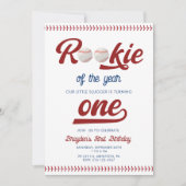 Moderne Rookie des Jahres Baseball Geburtstag Einladung (Vorderseite)