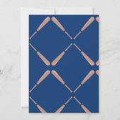 Moderne Rookie des Jahres Baseball Geburtstag Einladung (Rückseite)