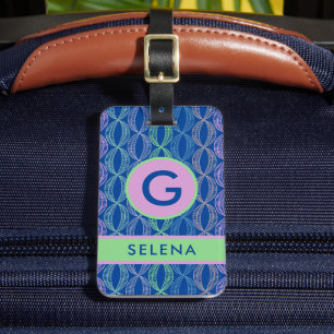 Moderne rosa Abstrakt geometrische Gepäckmarke Gepäckanhänger