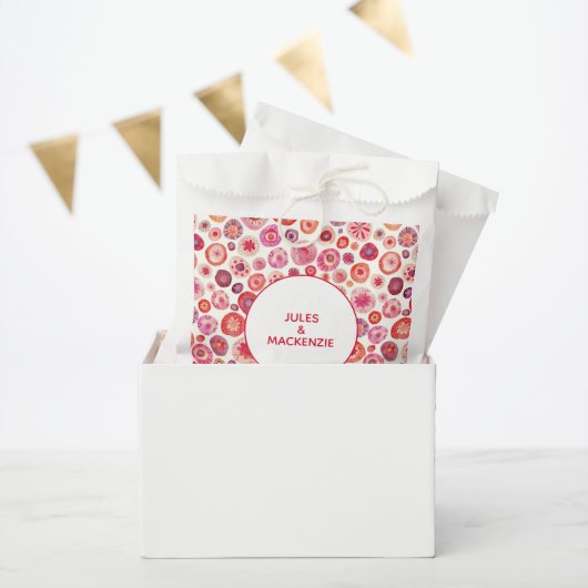Moderne rosa Abstrakte Hochzeit Geschenktütchen (Party)