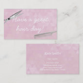 Moderne rosa Abstrakte Muster Haarstil Visitenkarte (Vorne/Hinten)