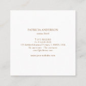 Moderne, rosa, abstrakte Wasserfarbe Quadratische Visitenkarte (Rückseite)