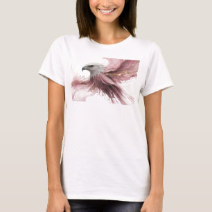 Moderne Rosa Abstrakter Adler Trendy T-Shirt