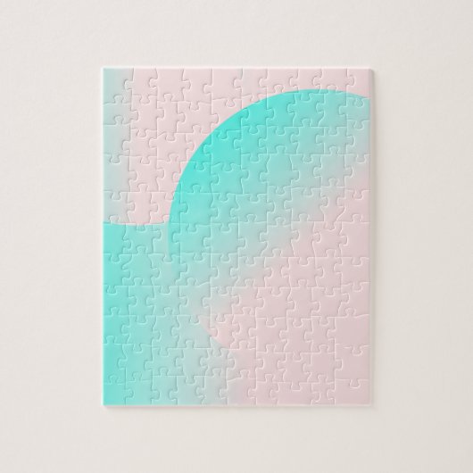 Moderne rosa Aquamarine Bio Form Pastete Puzzle (Vertikal)