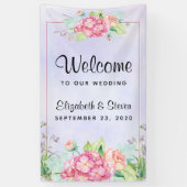 Moderne rosa Aquarellbilder Banner (Vertikal)