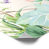 Moderne rosa Aquarellbilder Poster (Ecke)