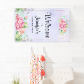 Moderne rosa Aquarellbilder zum Geburtstag Banner (Insitu)