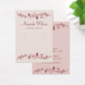 Moderne rosa Aquarellblume Ohrkarte (Schreibtisch)