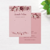 Moderne rosa Aquarellblume Ohrkarte (Schreibtisch)