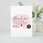 Moderne rosa Aquarellpinsel (Pinselstrich) Einladung (Stehend Vorderseite)