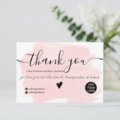 Moderne rosa Aquarellpinsel (Pinselstrich) Einladung (Stehend Vorderseite)