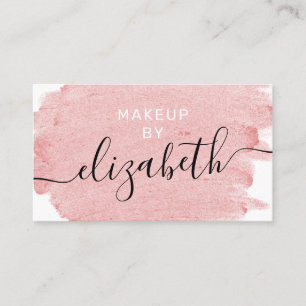Moderne rosa Aquarellpinsel Visitenkarte