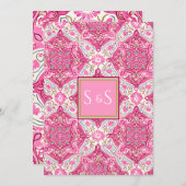 Moderne rosa Ästhetische Hochzeit Elegante Einladung (Vorne/Hinten)