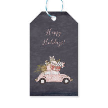 Moderne rosa Auto schwarz Chalk Weihnachten