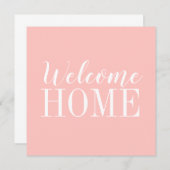 Moderne, rosa Begrüßungskarte Zuhause (Vorne/Hinten)