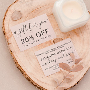 Moderne, rosa berufliche Typografie Rabattkarte