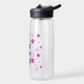 Moderne rosa beste Mama je niedliche Blume Muster Trinkflasche (Links)