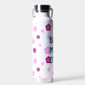 Moderne rosa beste Mama je niedliche Blume Muster Trinkflasche (Vorne)