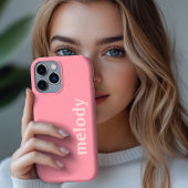 Moderne, rosa Bezeichnung iPhone Case