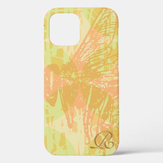 Moderne rosa Biene und Monogramm Case-Mate iPhone Hülle (Rückseite)