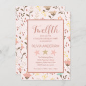 Moderne Rosa Bläsergeburt Einladung (Vorne/Hinten)