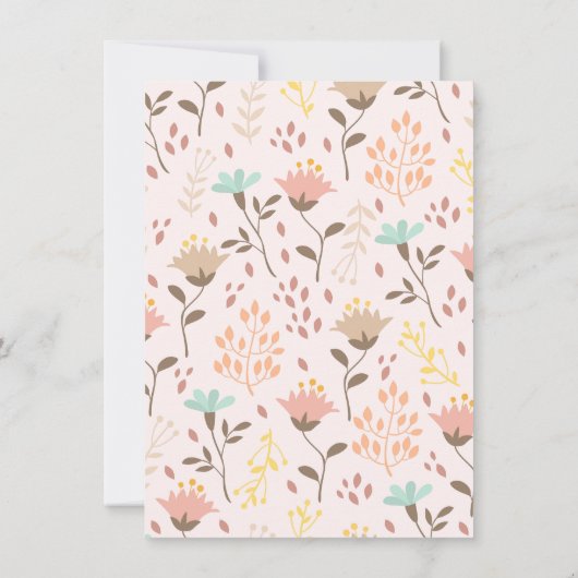 Moderne Rosa Bläsergeburt Einladung (Rückseite)