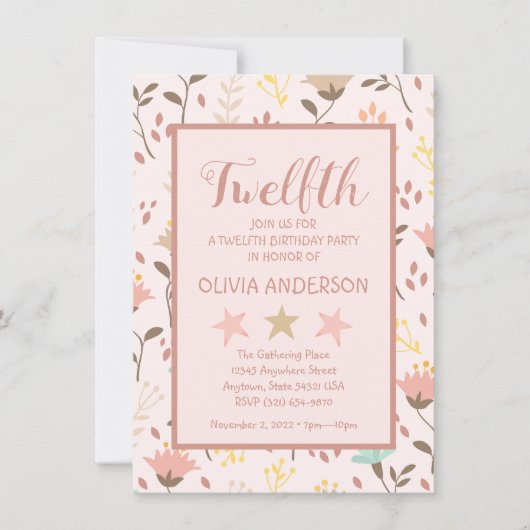 Moderne Rosa Bläsergeburt Einladung (Vorderseite)