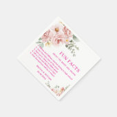 Moderne rosa Bläserspass-Fakten Hochzeiten Serviette (Ecke)