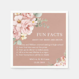 Moderne rosa Bläserspass-Fakten Hochzeiten Serviette