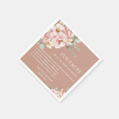 Moderne rosa Bläserspass-Fakten Hochzeiten Serviette (Ecke)