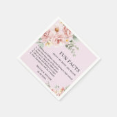 Moderne rosa Bläserspass-Fakten Hochzeiten Serviette (Ecke)