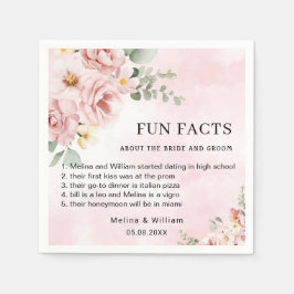 Moderne rosa Bläserspass-Fakten Hochzeiten Serviette