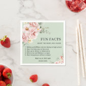 Moderne rosa Bläserspass-Fakten Hochzeiten Serviette (Beispiel)