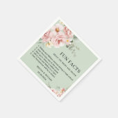 Moderne rosa Bläserspass-Fakten Hochzeiten Serviette (Ecke)