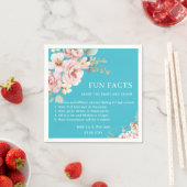 Moderne rosa Bläserspass-Fakten Hochzeiten Serviette (Beispiel)