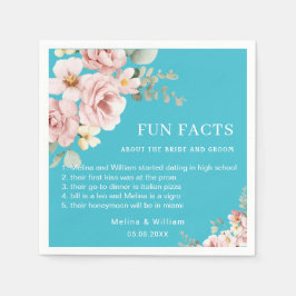 Moderne rosa Bläserspass-Fakten Hochzeiten Serviette