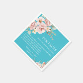 Moderne rosa Bläserspass-Fakten Hochzeiten Serviette (Ecke)