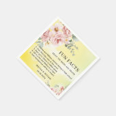 Moderne rosa Bläserspass-Fakten Hochzeiten Serviette (Ecke)