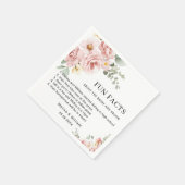 Moderne rosa Bläserspass-Fakten Hochzeiten Serviette (Ecke)