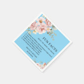 Moderne rosa Bläserspass-Fakten Hochzeiten Serviette (Ecke)