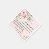 Moderne rosa Bläserspass-Fakten Hochzeiten Serviette (Ecke)