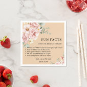 Moderne rosa Bläserspass-Fakten Hochzeiten Serviette (Beispiel)