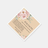 Moderne rosa Bläserspass-Fakten Hochzeiten Serviette (Ecke)