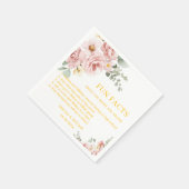 Moderne rosa Bläserspass-Fakten Hochzeiten Serviette (Ecke)