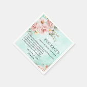 Moderne rosa Bläserspass-Fakten Hochzeiten Serviette (Ecke)